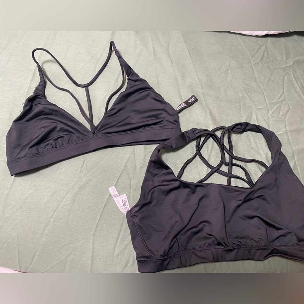 Sport bras. Unlined